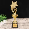 Objets Décoratifs Figurines Gratuit Personnalisé Étoiles Trophée Coupe Golden Plating Award Trophées Compétition Sport Jeu Gagnant Souvenir Jouets Trofeos 221124