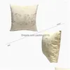 Cushion/Decorative Pillow Pillow Decorative Pillows Case Bronzing Blue Yellow Green White Christmas Luxury Couch Bed Sofa Veet Er 45 Dhgtj