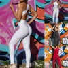 Women's Jumpsuits Rompers Sexy Halter Women Tracksuit High Waist Play Suit Slim Sport Backless Top Running Sportswear Pants Push up 221123