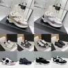 Designer dames sneakers kalfsleer casual schoenen mannen all-match stylist reflecterende schoen vintage suède trainers patchwork Leisure Shoes Platform veter-up