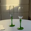 Şarap Gözlükleri Fransız Vintage Şampanya Kupası Ev Tatlı Şarap Cam Zümrüt Kabarcık Cam Kokteyl Tekila S Goblet Klasik Zarif 221124