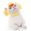 Abbigliamento per cani Cappello per animali domestici Cappelli per travestimenti Copricapo per gatti Copricapo Copricapo Costume da cartone animato divertente Cappello morbido in peluche