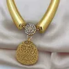 Bröllopsmycken uppsättningar Dubai Women Necklace örhängen set afrikansk mode Nigeria Gold Plated Bride Party Gifts 221123