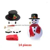 Kerstdecoraties Kerstdecoraties 1 Set Uitstekende outdoor Diy Snowman Dessing Kit Decoreren Neus Realistisch lookin Dhryx