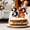 Forniture per feste Topper per torta numero 0-9 Accessori per decorazioni in acrilico Topper Decorazioni per anniversario di buon compleanno