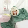 Söt Fruit Animal Cuddle 2in1 Multifunktionell björn Rabbit Pig med filt Toy Dinosaur Pillow LDREN Toy Birthday Present till Kid J220729