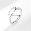 Band Rings Romantic Hands Than Heart Couple Ring For Women Men Geometric Palm Love Gesture Fashion Finger Rings Wedding Jewelry Love Dhsf2