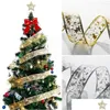Dekoracje świąteczne Dekoracje świąteczne drzewo światło domowe przyjęcie ślub urodziny świąteczne prezenty wróżki LED LED LIGET LIGET GOLD SIER BOWK DHFYG