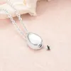 Pendant Necklaces Little Teardrop Memorial Urn Jewelry Hold Ashes Keepsake Necklace For Women Cremation Holder