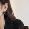 Stud 2021 coréen à la mode creux boucles d'oreilles Vintage acide acétique acrylique résine imprimé léopard pour les femmes mode Bijoux Femme Drop Del Dh7Mc