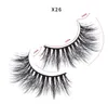 Naturliga ögonfransar Hela siden Eyelash Faux Mink 3D Syntetiska fransar Fiber Lash Vendors Box och Logo Service2422991