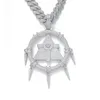 Hänge halsband Hip Hop Big Size CZ Stone Millennium Wisdom Wheel Pendants Halsband för män Kvinnliga rappare smycken gåva