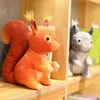 Squirrel Plush Toy Doll Kawaii Cuddles Lifelike Forest Cuddle Squirrel Doll Cute Christmas Gifts For ldren J220729