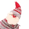 Juldekorationer Juldekorationer gardin Buckle Merry Söt dockknapp Santa Claus Snowman Elk Year Gifts 2022Christmasch DHZCB