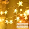 Strings 40/80 LED Star String Lights Battery Powered Fairy Twinkle With 2 Lighting Modes IP44 Waterproof Stars