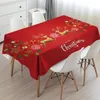 Table Cloth Christmas Printed Restaurant Tablecloth Home Decor Rectangular Party Plaid Santa Claus