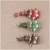 Decorações de Natal Decorações de Natal Pingente de madeira criativa FiveStar Snowflake Tree Treensional Small Decoration HomeCrist Dhuul