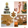 Juldekorationer Juldekorationer Z30 LED Night Light Fempointed Lamp Laser Projector Lights Tree Top för Xmas Party Room DH9ZJ