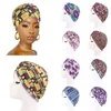 Afrikanische Print Stretch Beanie Caps Bandana Kopf Wrap Gedruckt Frauen Frühling Herbst Turban Kopfbedeckung Kappe