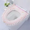 Tampas de assento no vaso sanitário tampo de tampa de tampa de renda lavável Closestool estojo de tampa acessórios de banheiro bidet