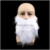 Decorações de Natal Decorações de Natal Desempenho de festa Props Santa Claus White Beard Braws