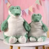 Une pièce 6080Cm dessin animé assis gros Crocodile créatif remplissage doux en peluche vert mignon oreiller cadeaux pour bébé enfants J220729