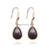 Dangle Lustre Boho Coréen Colourf Cristal Boucles D'oreilles De Mode Larme Géométrique Dangle Boucle D'oreille Pour Les Femmes De Luxe En Verre Bijoux Gi Dhieq