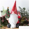 Decorações de Natal Decorações de Natal Papai Noel Mini estatueta Decoração Decoração da casa Decoração Miniatura Resina Ornamento Kids Toys Craft Dhr4h