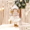 Kerstdecoraties Kerstdecoraties Beautif Plush Angel Girl Doll hanger boom ornamenten 2022 jaar cadeau speelgoed navidad drop del dhvg3