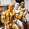 Objets décoratifs Figurines Fitness Muscle Man met en place des trophées de compétition sportive de musculation Figurines de boxe Statues Sculptures Décorations de gymnastique Cadeau 221124