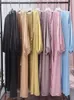 Ethnic Clothing Ramadan Eid Abayas For Women Kimono Femme Musulmane Satin Kaftan Maxi Abaya Dubai Arabic Turkey Islam Pakistan Muslim Dress