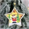 クリスマスの装飾クリスマスの装飾木製飾り照明付きクリスマスの木ハンギングペンダントデスクトップデコレーションホームウォールパーティーDHQDA