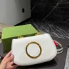 Medium in elkaar grijpende schoudertas Damesontwerper Luxe Kruistassen Buckle Cover Wallet met groene rode webriem handtas 22 cm mode