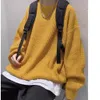 Men's Sweaters Men Crewneck Pure Color Knitted Autumn Winter Casual Pullover Streetwear Basic Sweater Jumper Male 221124