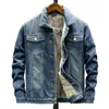 Hommes s Vestes Hiver Denim Chaud Polaire Jeans Épais Casual Outwear s Mode Streetwear Manteau 5Xl 221123