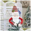 Рождественские украшения рождественские украшения Tree Top Star Santa Claus Snowman Decor Elk Decor Feel Feel Noel Hat Penne Merry Chrstmas 20 DHF9P