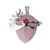 Pendentif Colliers Masque de cristal naturel Pendentif Sier Améthyste Quartz Pierre précieuse Masques de danse Chakra Point de guérison Drop Livraison Jewelr Dh1Lk