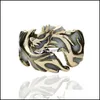 Anneaux de bande Glow In The Dark Dragon Ring Fluorescent Lumineux Anneaux de Lumière Bande Hip Hop Bijoux De Mode Pour Femmes Hommes Drop Livraison Dhwpw