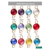 Charms Trendy Crystal Charm Pendant Copper Metal Gold Color 12 Birthstone Rhinestones Round For Necklace Bracelet Diy Jewelry Findin Dheqn