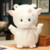 جميلة الساق الطويلة الضفدع الحضن لطيف ابتسامة الضفدع Plushie وسادة ملأ من ألعاب الحيوانات الناعمة لأطفال Ldren عيد ميلاد هدية عيد الميلاد J220729