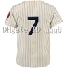 College Baseball bär vintage basebolltröja Babe Ruth Mantle Joe DiMaggio Lou Gehrig 8 Yogi Berra 16 Whitey Ford Thurman Munson Don Larsen Phil Rizzuto Retro Retro Retro