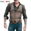 Mens Suits Blazers Retro Patchwork Imitation Leather Vest Jackor Single Breasted Casual For Men Business Slim Fit Costume Gilet Homme 221123