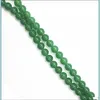 Losse edelstenen groene aventurine ronde kralen gepolijste gladde edelsteen kristalenergie genezende parelassortimenten voor sieraden ma dhgarden dh7wu