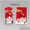 Christmas Decorations Christmas Decorations Christma Decoration Ribbon Dstring Pocket Candy Bag Snowflake Crisp Nougat Packaging Mer Dhd0T