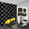 Ensembles de rideaux de douche tendance imprimé luxueux Hipster Costume quatre pièces de haute qualité Salle de bain Anti-peeping Anti-dérapant Déodorant Bain Tapis de toilette