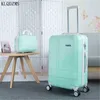KLQDZMS British Style inch Rolling Luggage Set with Handbag Women Trolley Travel Suitcase Cosmetic Bag Wheels J220707
