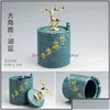 Party Favor Party Favor Event Supplies Festive Home Garden Creative Resin Embossed Golden Deer Ashtray Storage Box Household Largeca Dhkt3