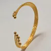 Bangle Dubai Arab Bead Gold Color Wedding Bangles For Women Bride Can OPen Bracelets Ethiopian/france/African/Dubai Jewelry Gifts