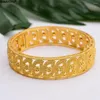 Bangle Annayoyo 1pcs Эфиопские золотые браслеты для женщин/мужчин Цвет Дубай Африка