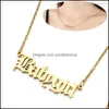 Pendant Necklaces Stainless Steel Babygirl Necklace Sier Gold Chains Baby Girl Pendant Women Necklaces Girlfriend Fashion Jewelry Gi Dhgx1